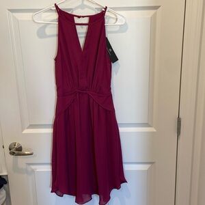 Elegant Sleeveless Burgundy Dress BANANA REPUBLIC 00 Petite